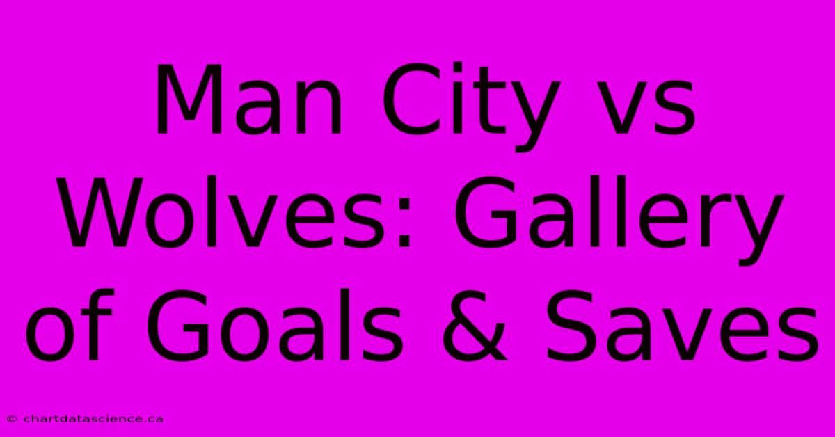 Man City Vs Wolves: Gallery Of Goals & Saves