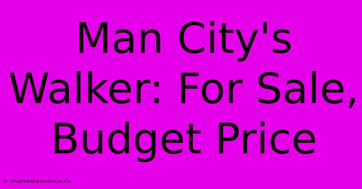 Man City's Walker: For Sale, Budget Price