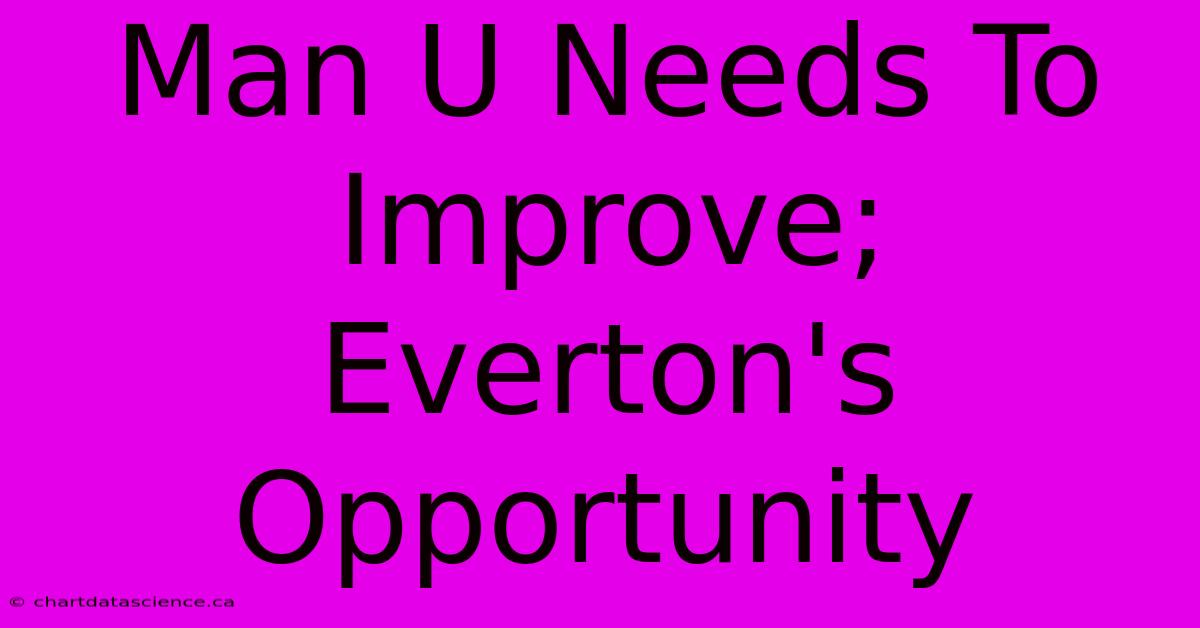 Man U Needs To Improve; Everton's Opportunity