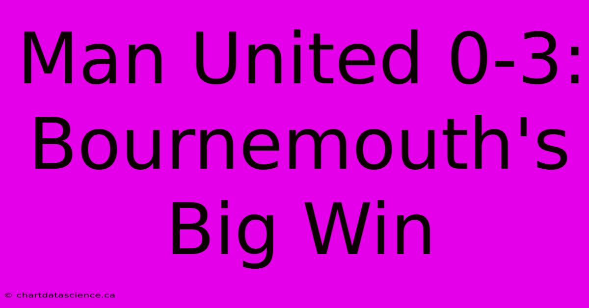 Man United 0-3: Bournemouth's Big Win