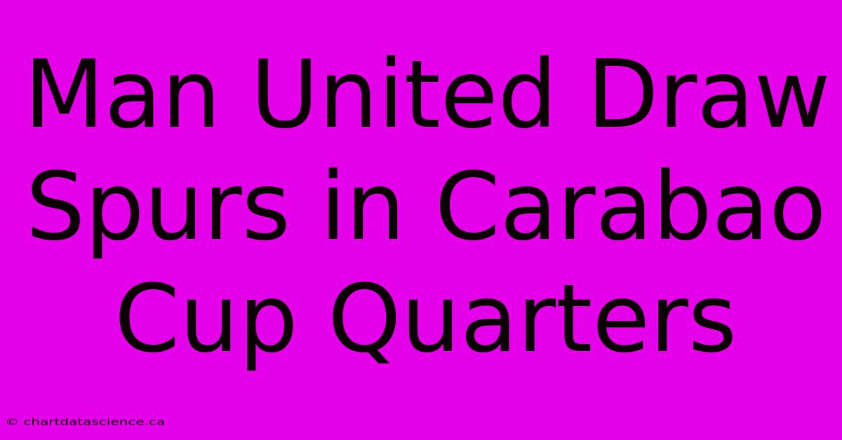 Man United Draw Spurs In Carabao Cup Quarters