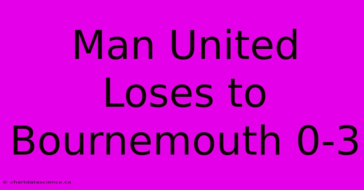 Man United Loses To Bournemouth 0-3