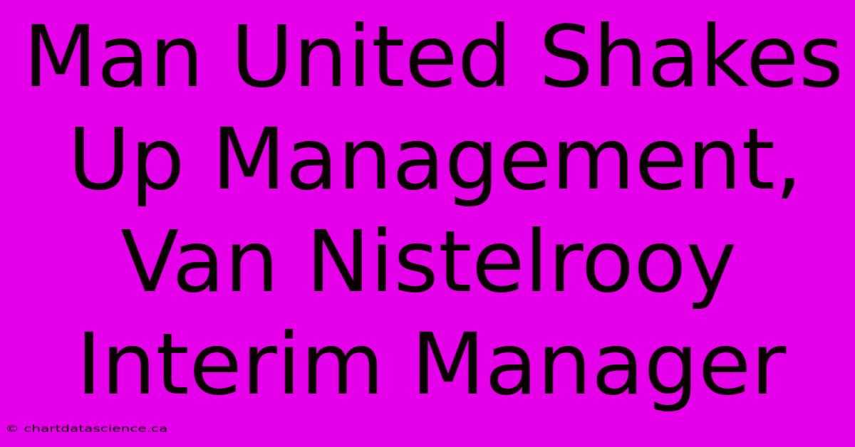 Man United Shakes Up Management, Van Nistelrooy Interim Manager