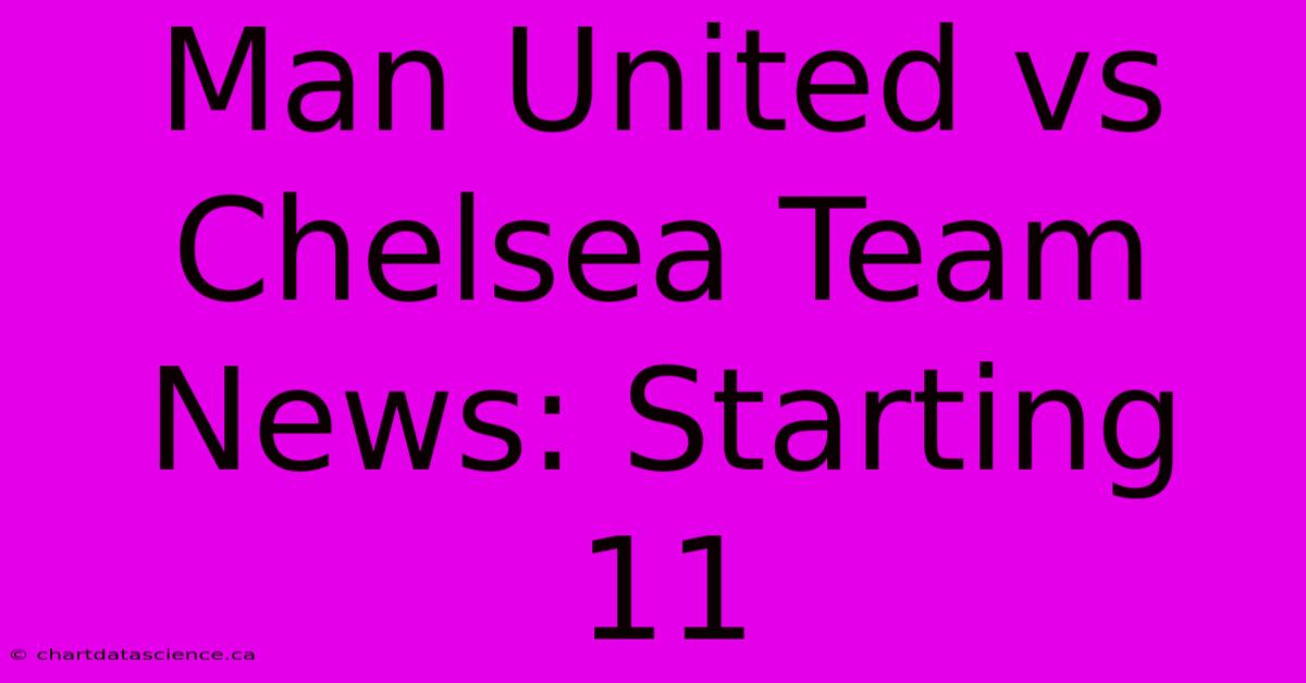 Man United Vs Chelsea Team News: Starting 11