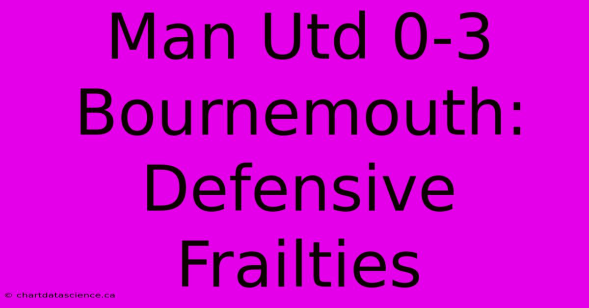 Man Utd 0-3 Bournemouth: Defensive Frailties