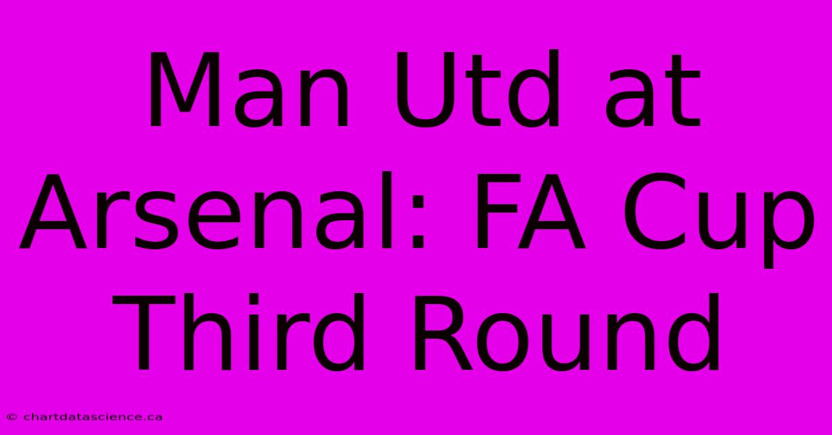 Man Utd At Arsenal: FA Cup Third Round