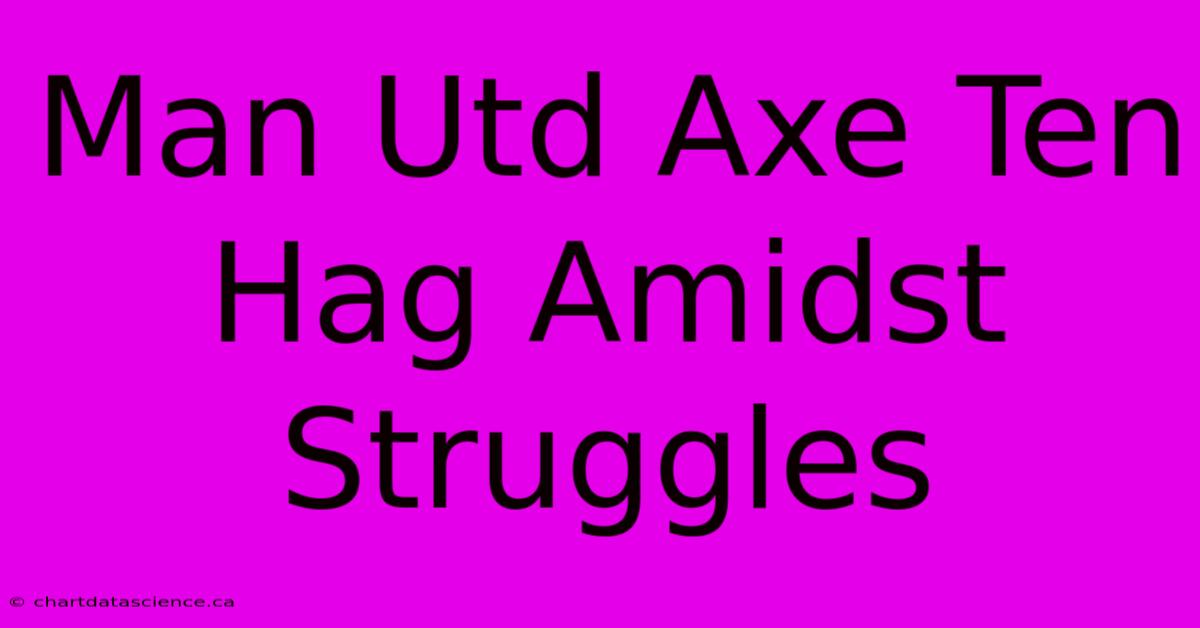 Man Utd Axe Ten Hag Amidst Struggles