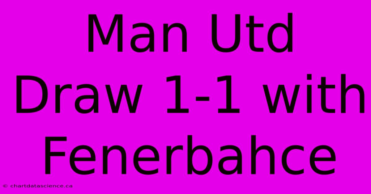 Man Utd Draw 1-1 With Fenerbahce