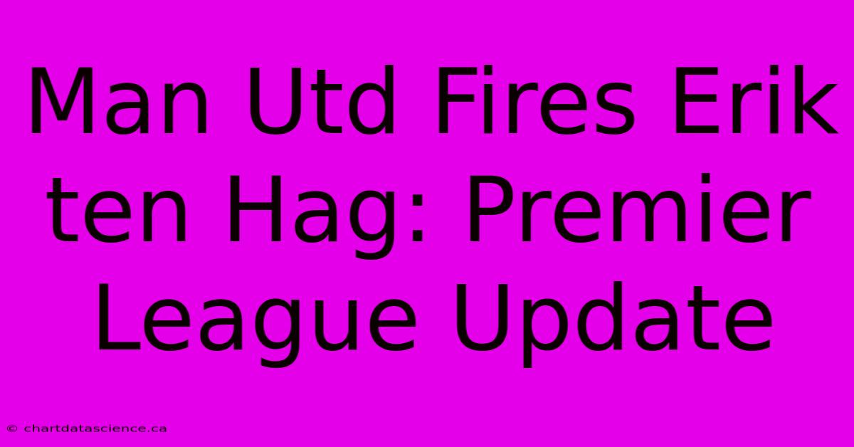 Man Utd Fires Erik Ten Hag: Premier League Update