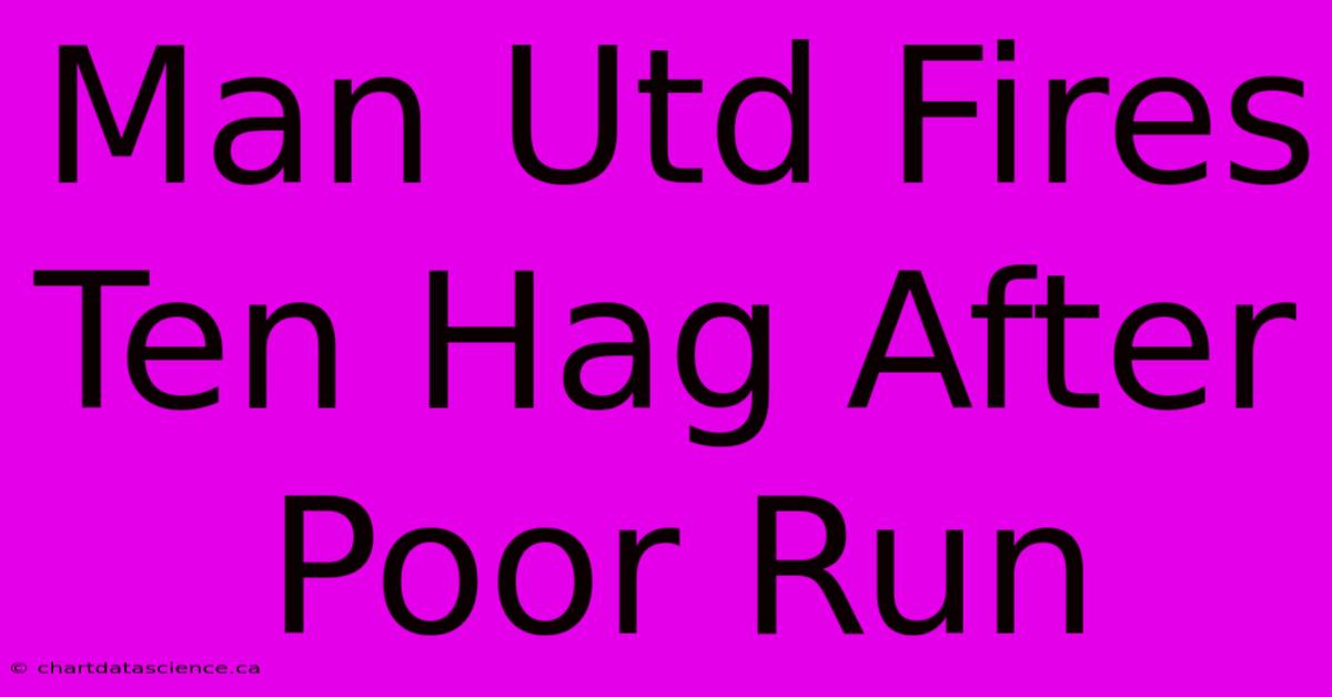 Man Utd Fires Ten Hag After Poor Run