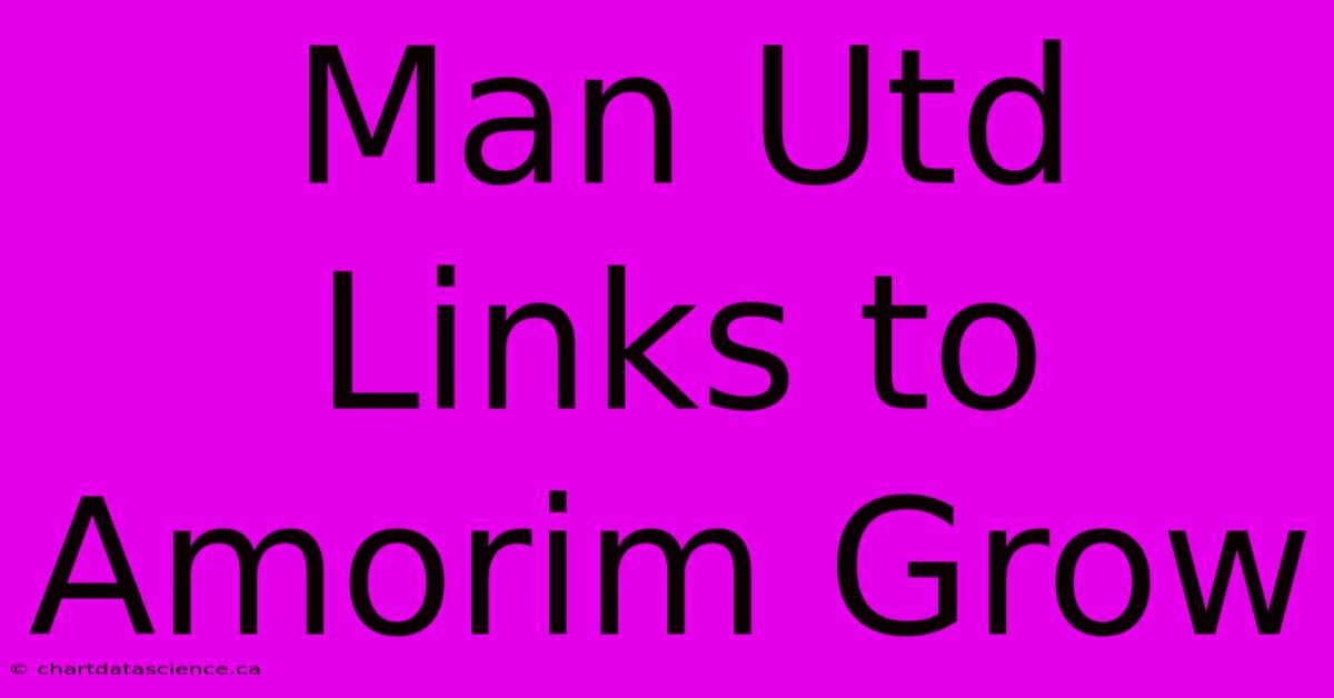 Man Utd Links To Amorim Grow