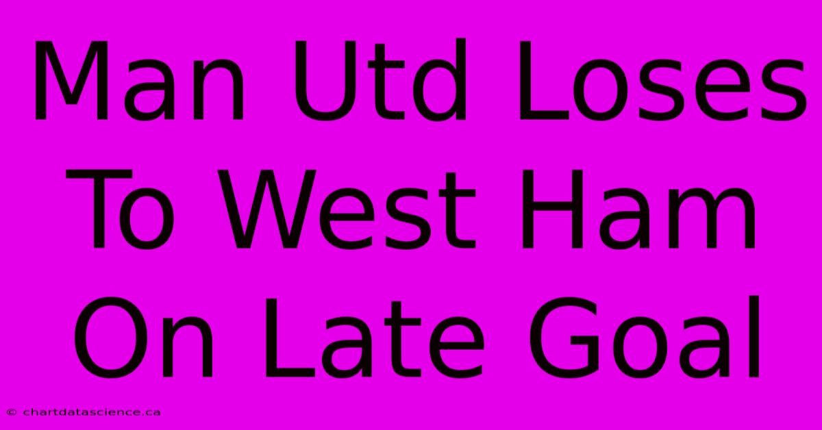 Man Utd Loses To West Ham On Late Goal 