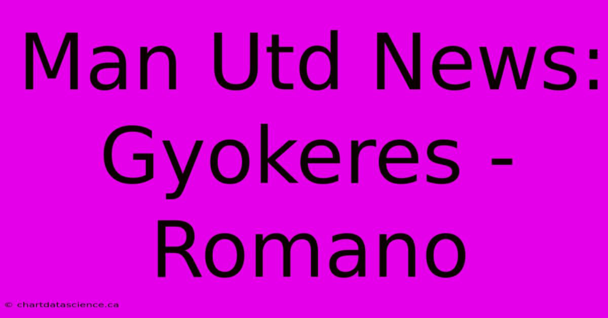 Man Utd News: Gyokeres - Romano