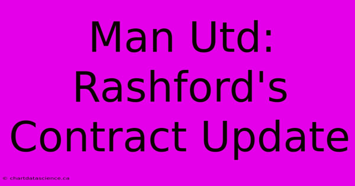 Man Utd: Rashford's Contract Update