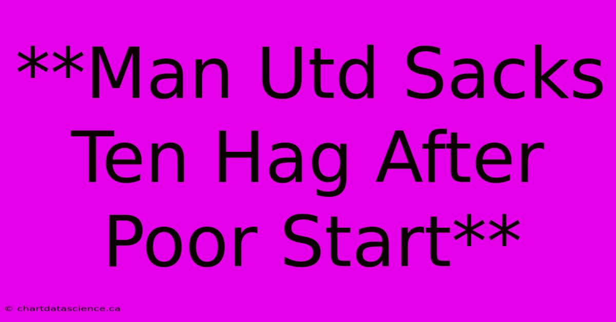 **Man Utd Sacks Ten Hag After Poor Start**