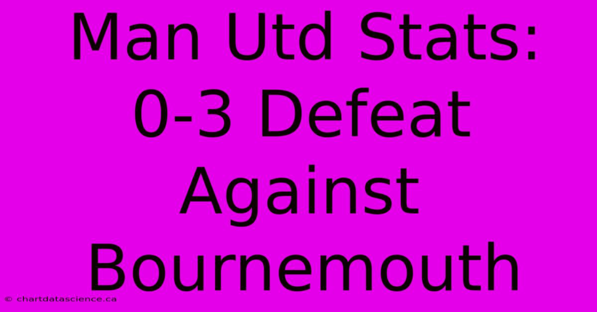 Man Utd Stats: 0-3 Defeat Against Bournemouth