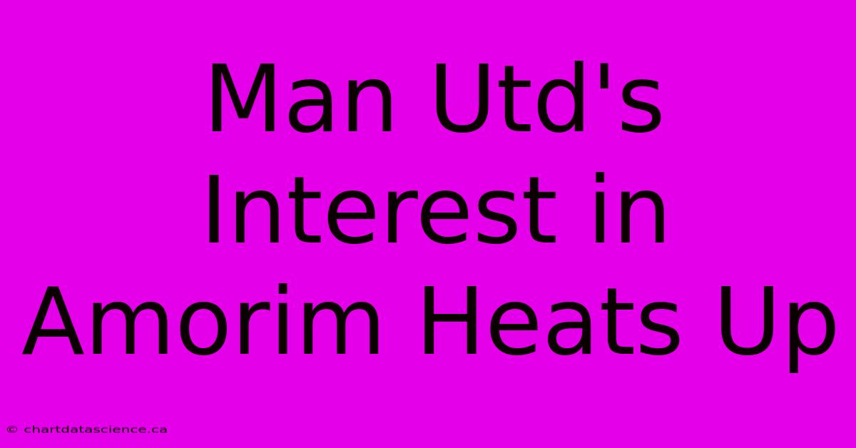 Man Utd's Interest In Amorim Heats Up