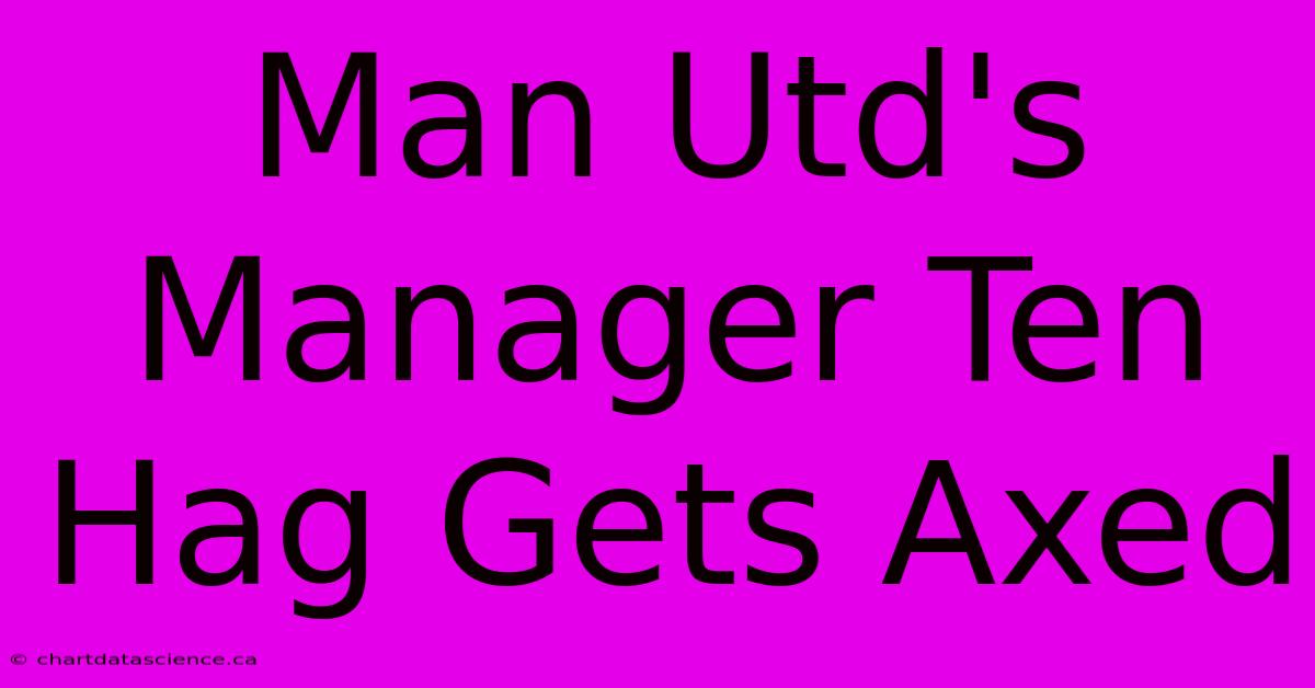 Man Utd's Manager Ten Hag Gets Axed