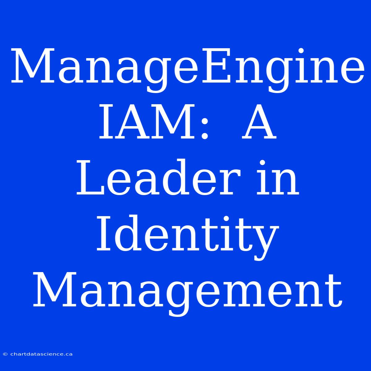 ManageEngine IAM:  A Leader In Identity Management