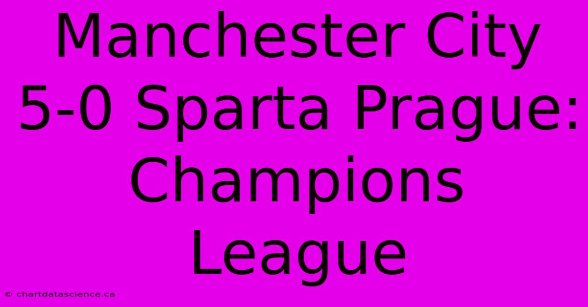 Manchester City 5-0 Sparta Prague: Champions League