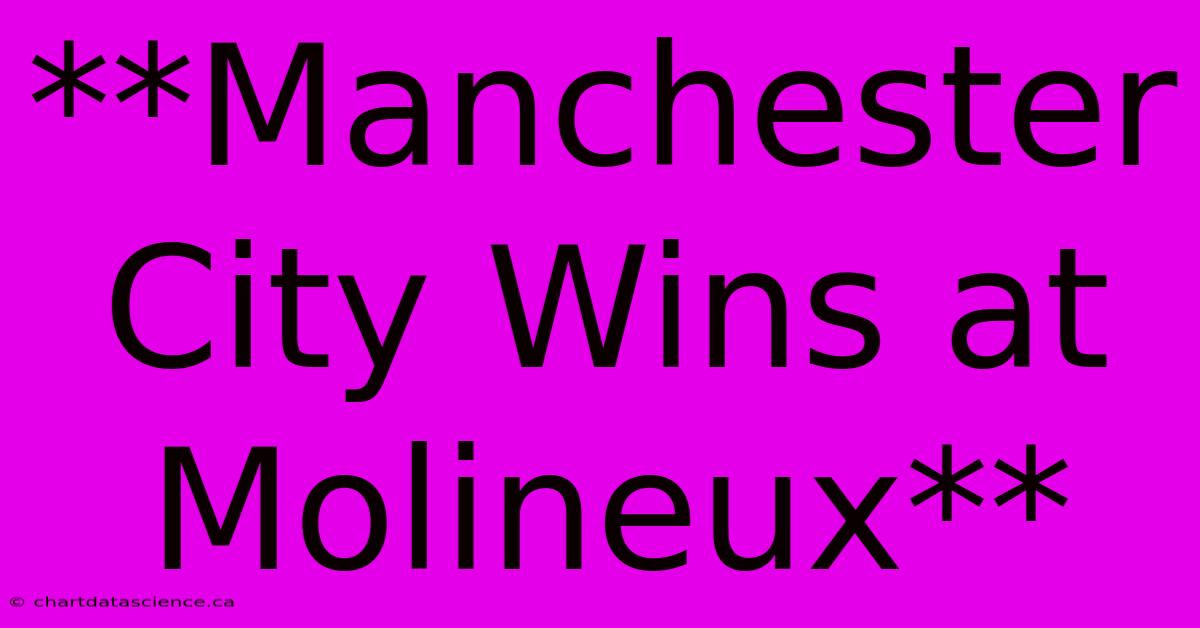 **Manchester City Wins At Molineux**