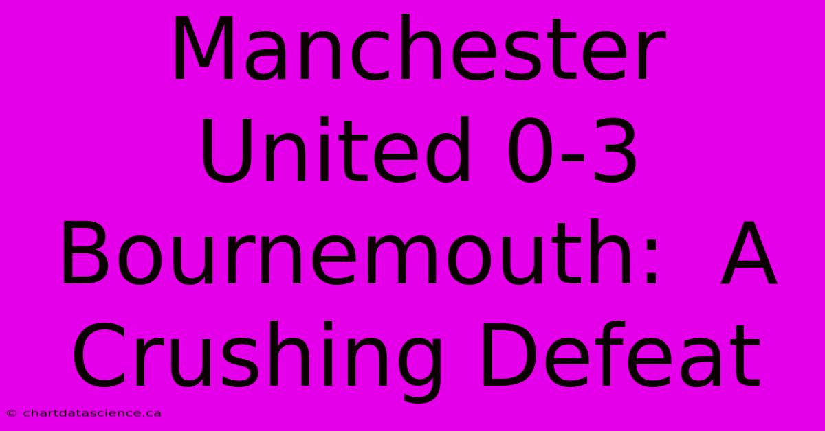 Manchester United 0-3 Bournemouth:  A Crushing Defeat