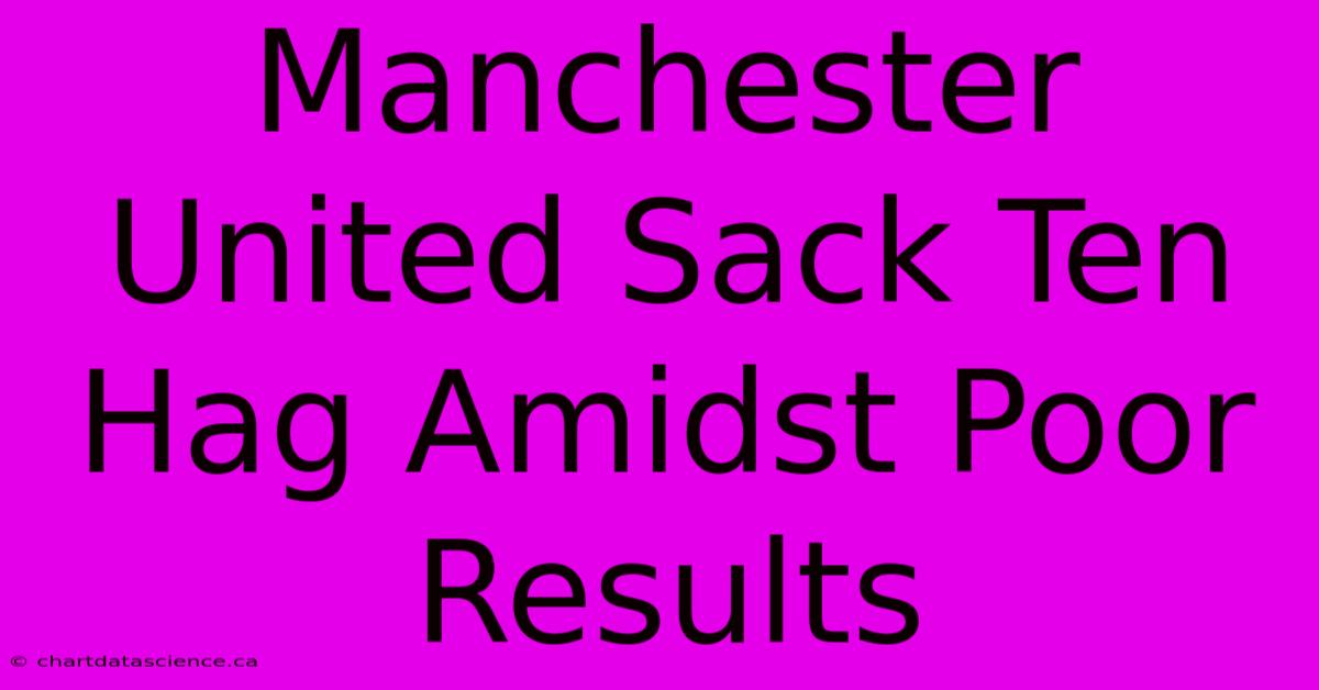 Manchester United Sack Ten Hag Amidst Poor Results