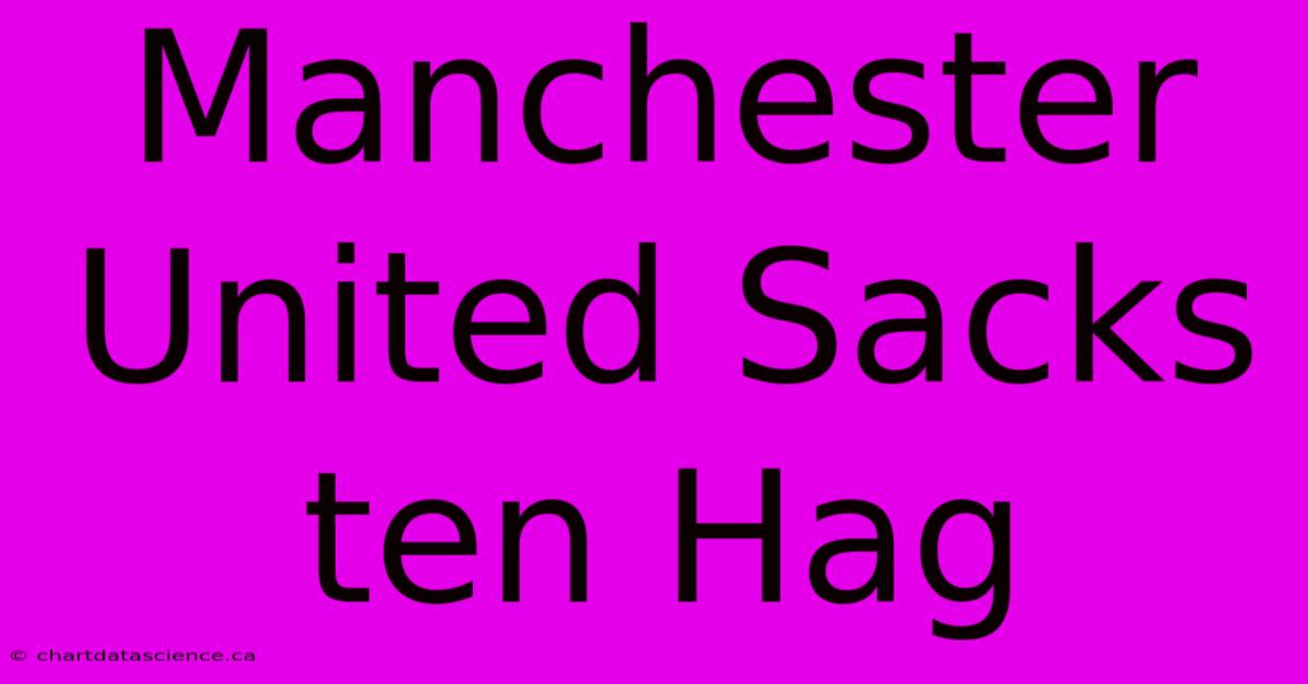 Manchester United Sacks Ten Hag