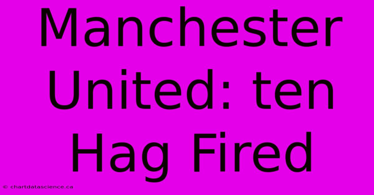 Manchester United: Ten Hag Fired