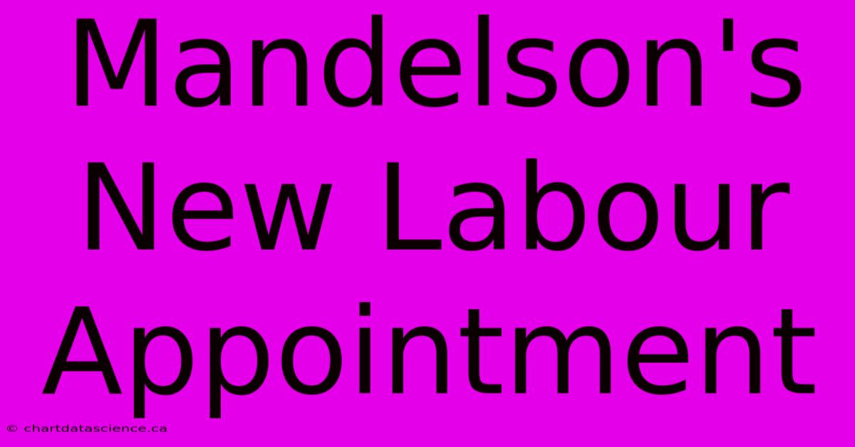 Mandelson's New Labour Appointment