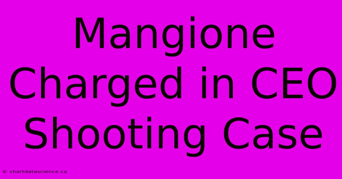 Mangione Charged In CEO Shooting Case