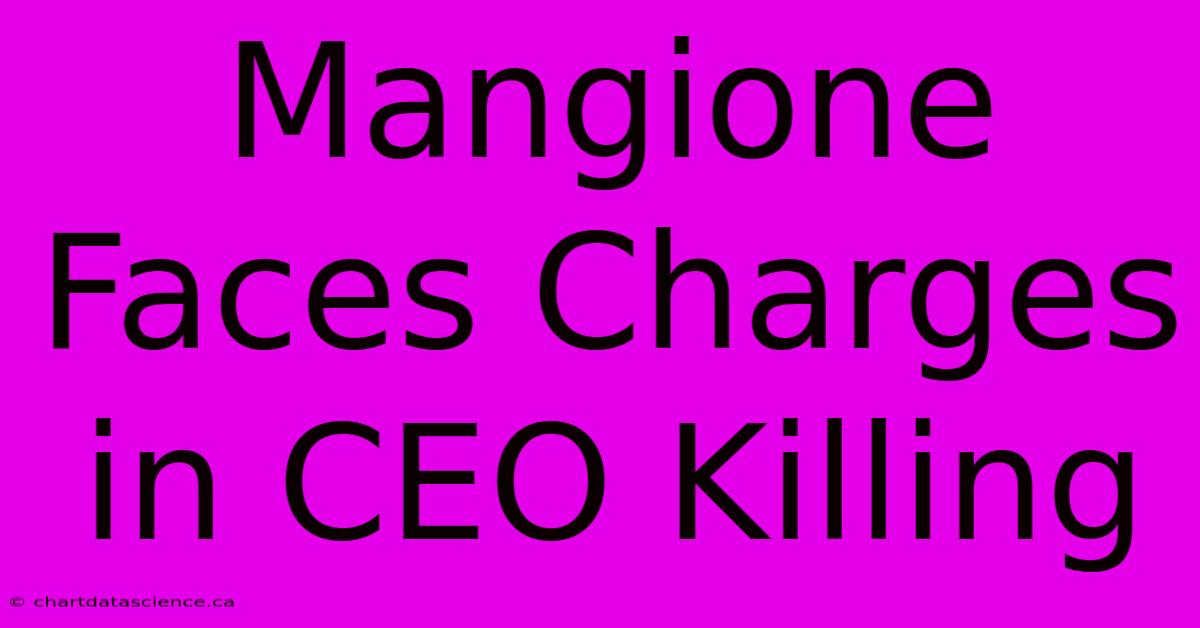 Mangione Faces Charges In CEO Killing