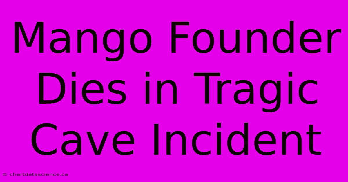 Mango Founder Dies In Tragic Cave Incident