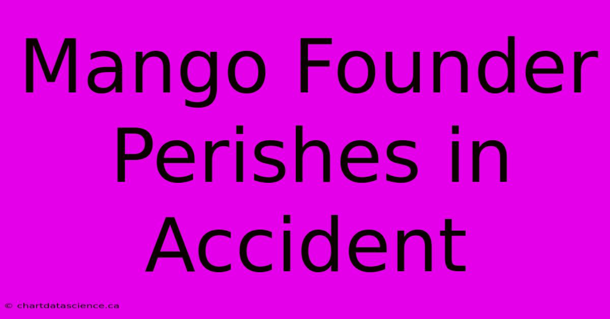 Mango Founder Perishes In Accident