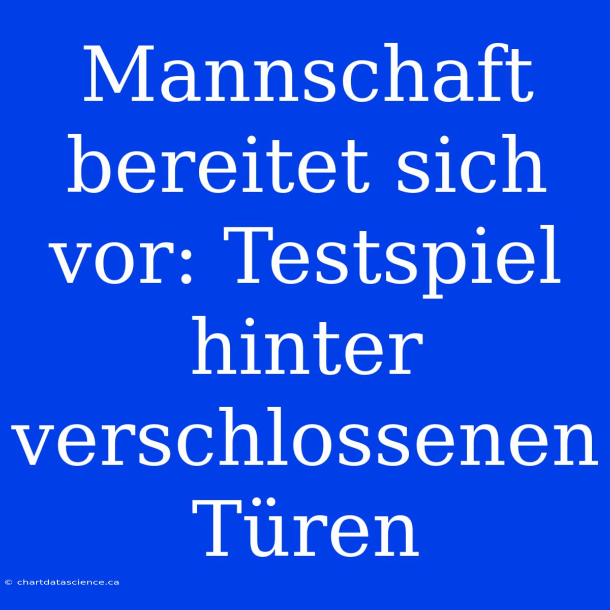 Mannschaft Bereitet Sich Vor: Testspiel Hinter Verschlossenen Türen