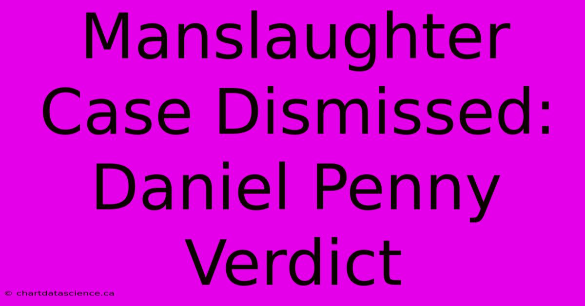 Manslaughter Case Dismissed: Daniel Penny Verdict