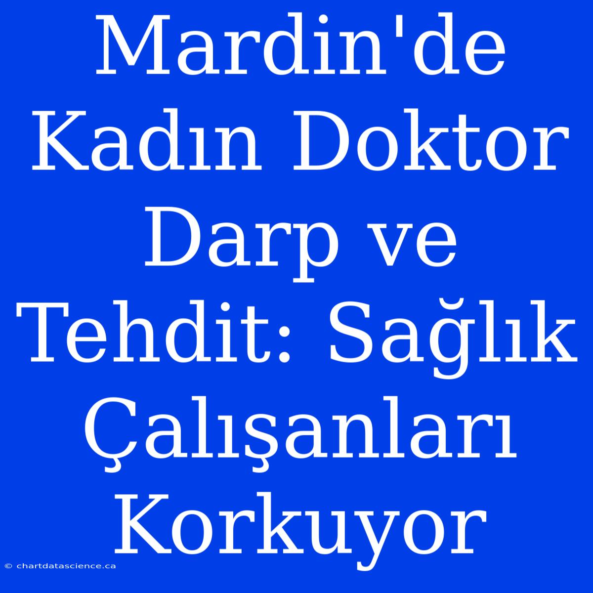 Mardin'de Kadın Doktor Darp Ve Tehdit: Sağlık Çalışanları Korkuyor