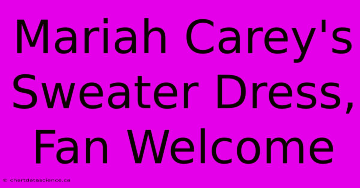 Mariah Carey's Sweater Dress, Fan Welcome