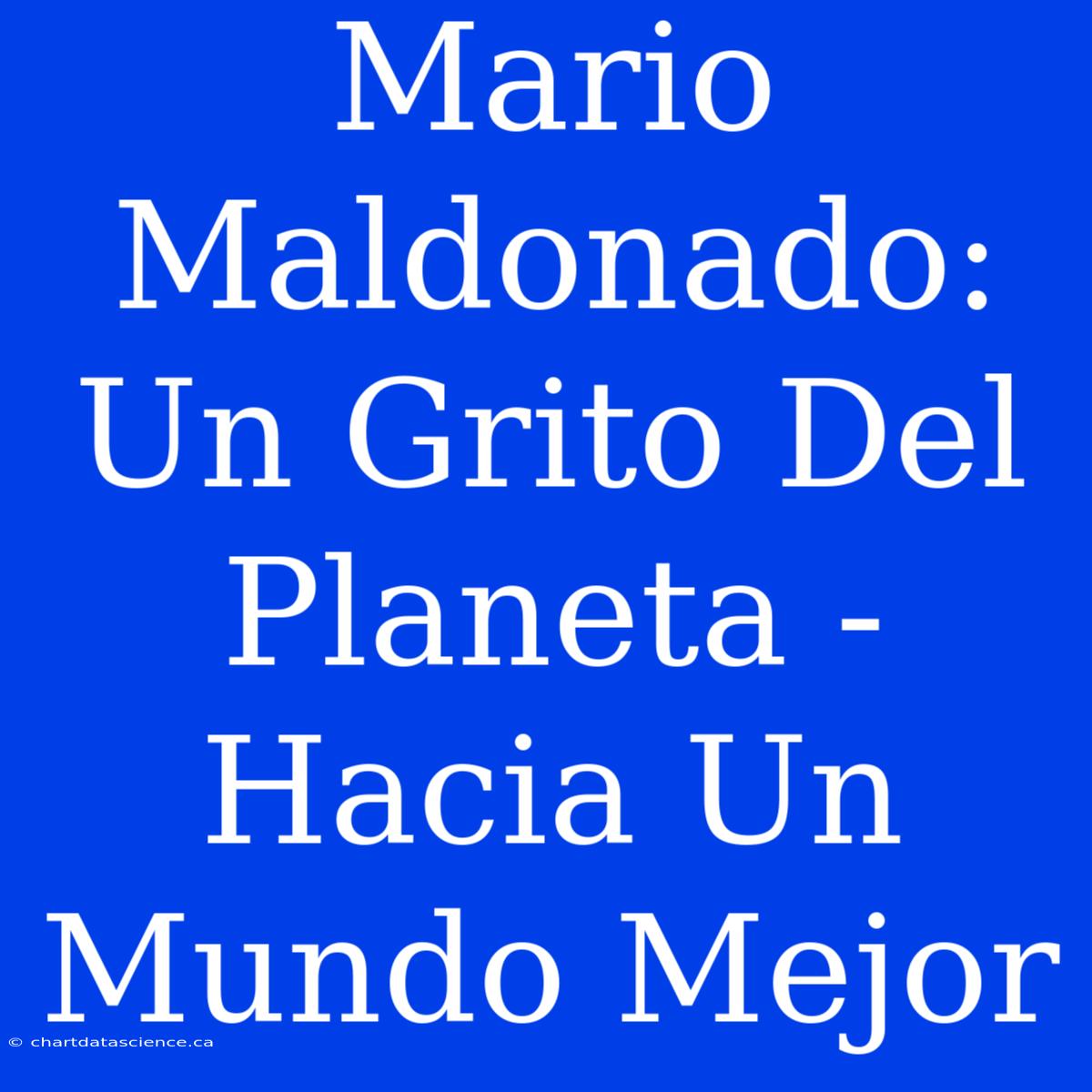 Mario Maldonado: Un Grito Del Planeta - Hacia Un Mundo Mejor