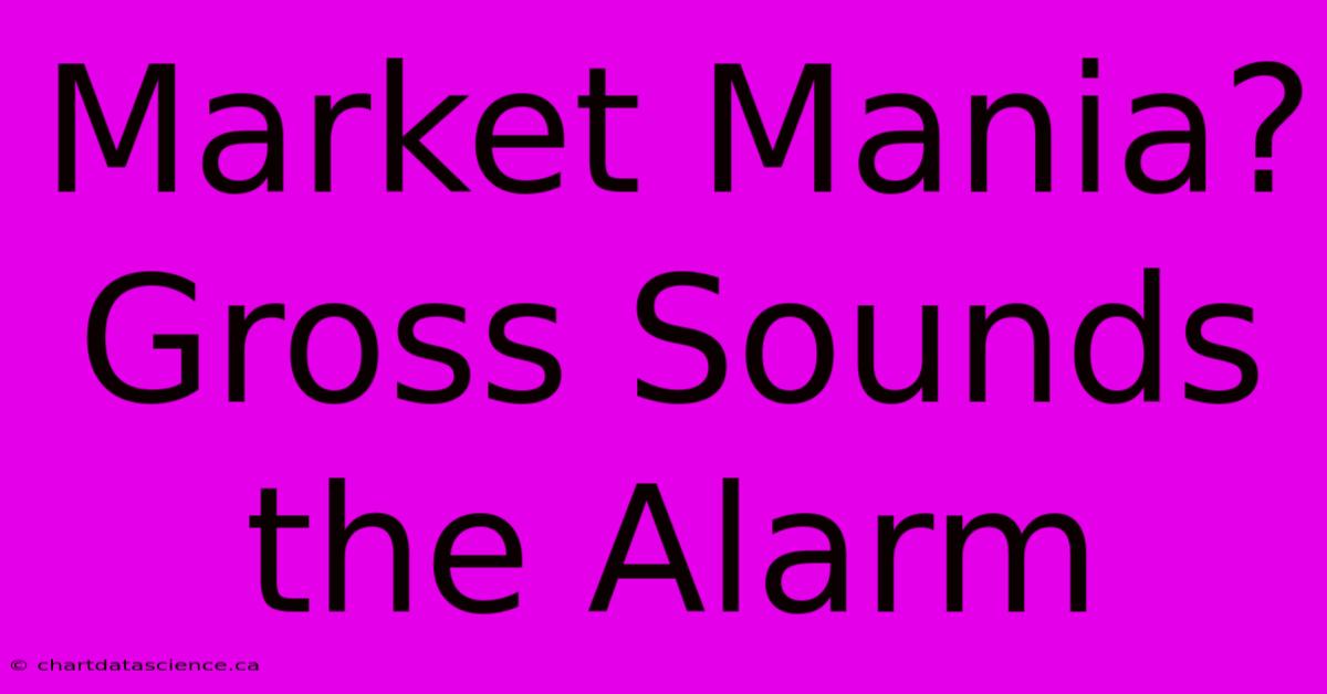 Market Mania? Gross Sounds The Alarm