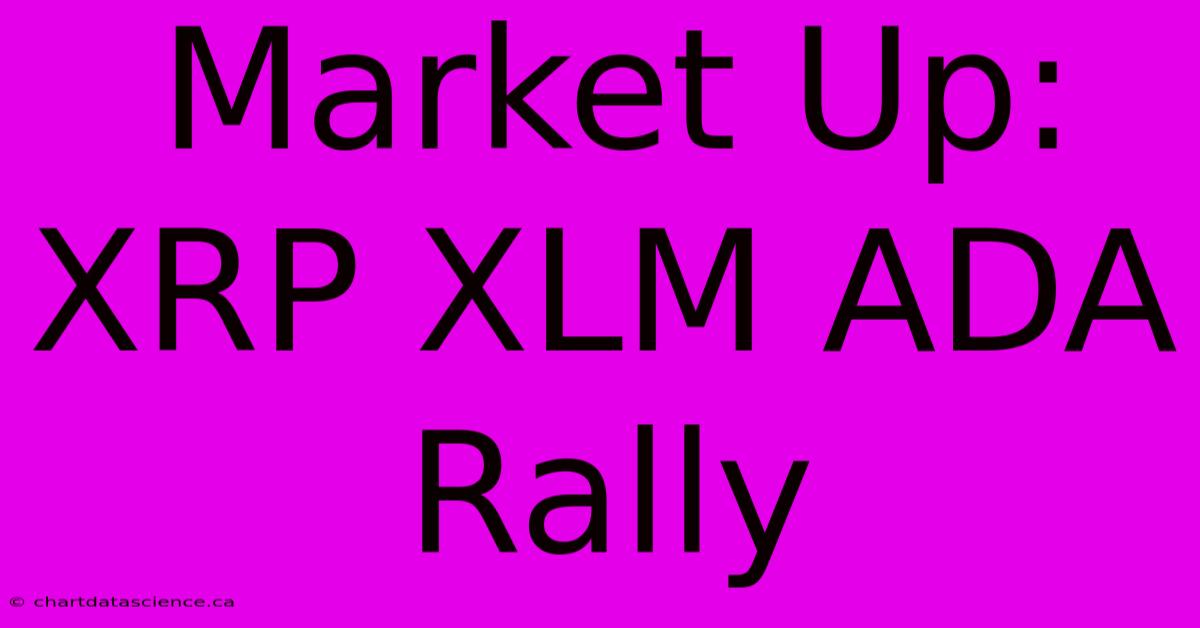 Market Up: XRP XLM ADA Rally