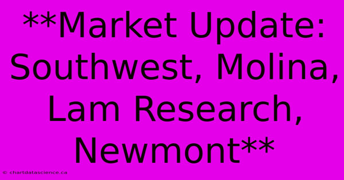 **Market Update: Southwest, Molina, Lam Research, Newmont**