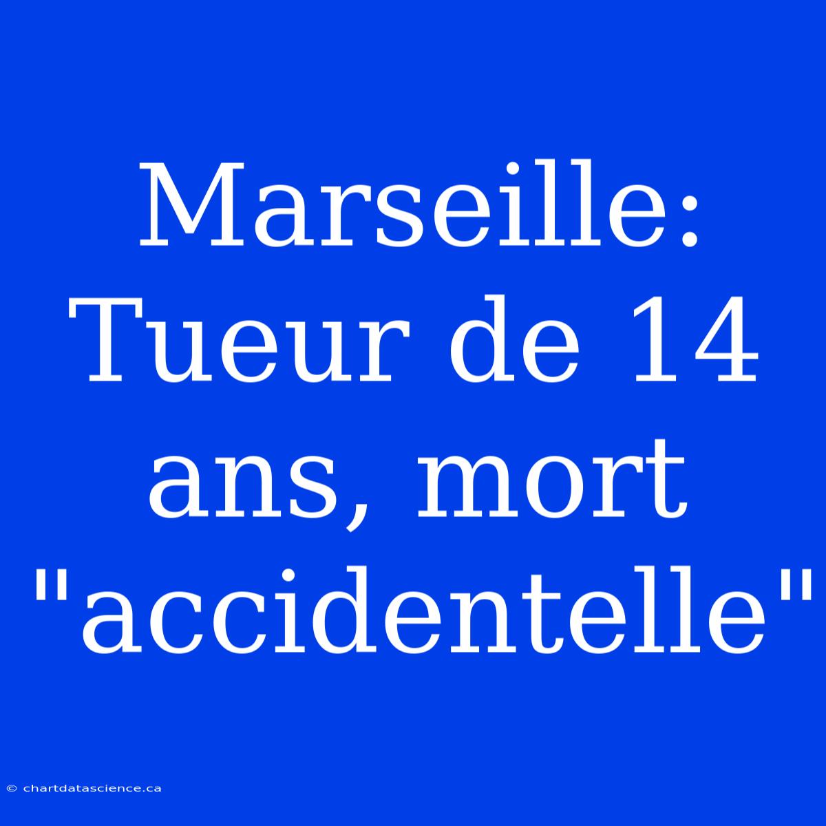 Marseille:  Tueur De 14 Ans, Mort 