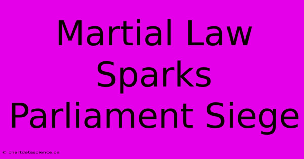 Martial Law Sparks Parliament Siege