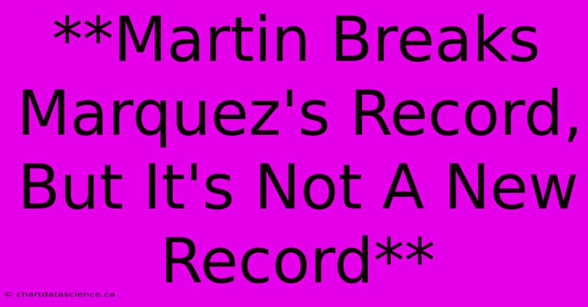 **Martin Breaks Marquez's Record, But It's Not A New Record**