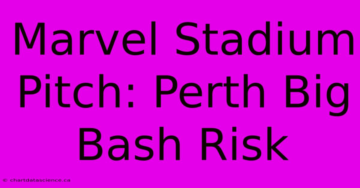 Marvel Stadium Pitch: Perth Big Bash Risk