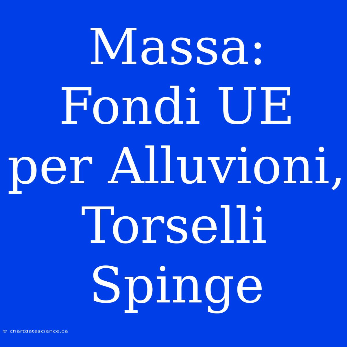 Massa: Fondi UE Per Alluvioni, Torselli Spinge