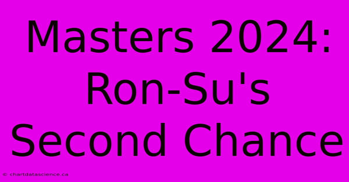 Masters 2024: Ron-Su's Second Chance