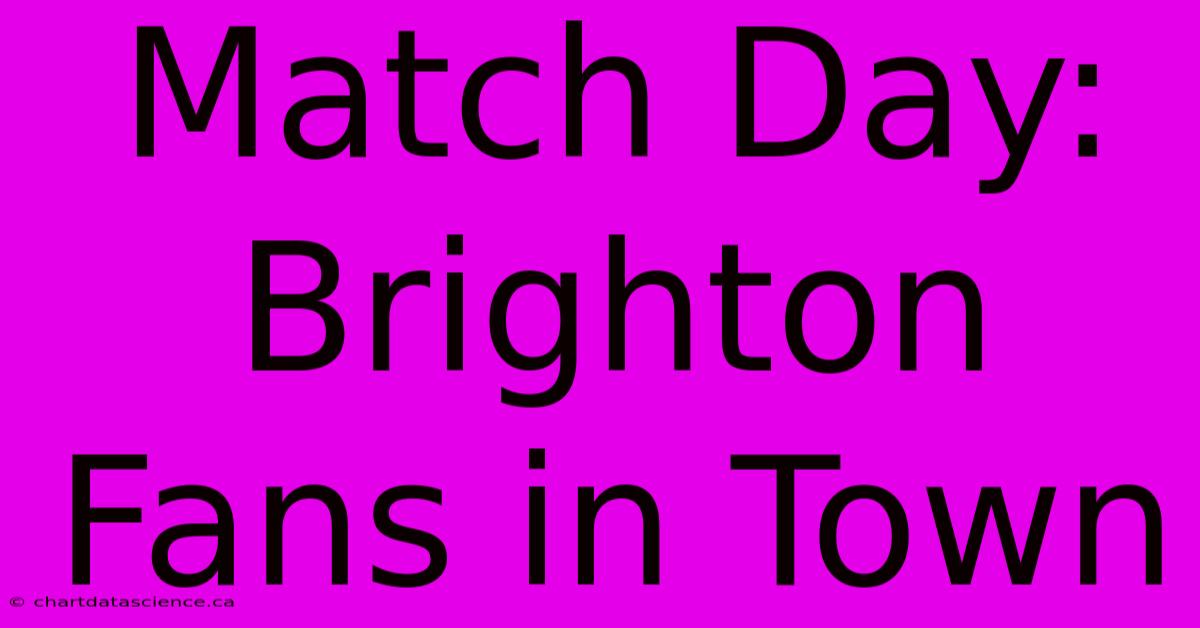 Match Day: Brighton Fans In Town