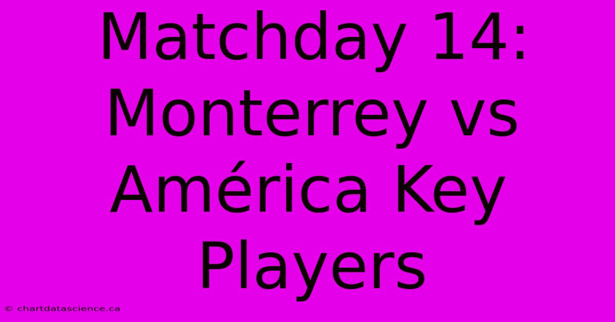 Matchday 14: Monterrey Vs América Key Players